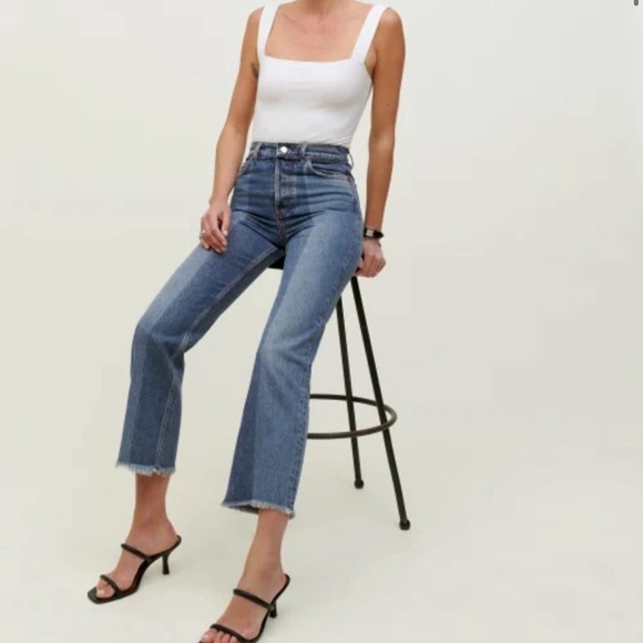 Reformation Reconstructed High Rise Straight Jeans - Picture 2 of 5